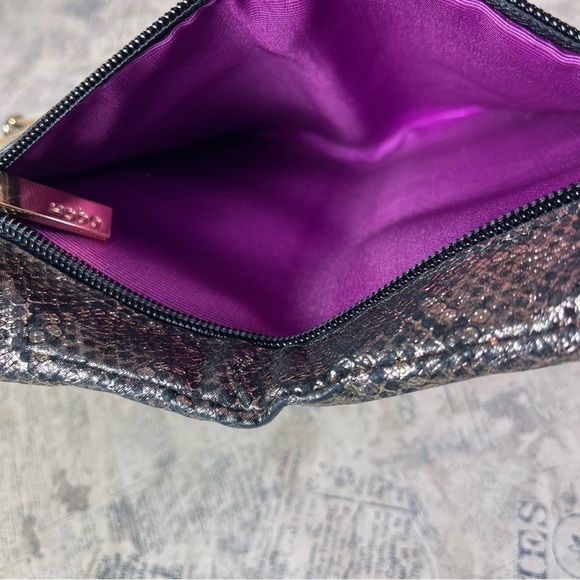 HOBO Lauren Clutch Wallet Iridescent Exotic Metallic Leather - Picture 11 of 14